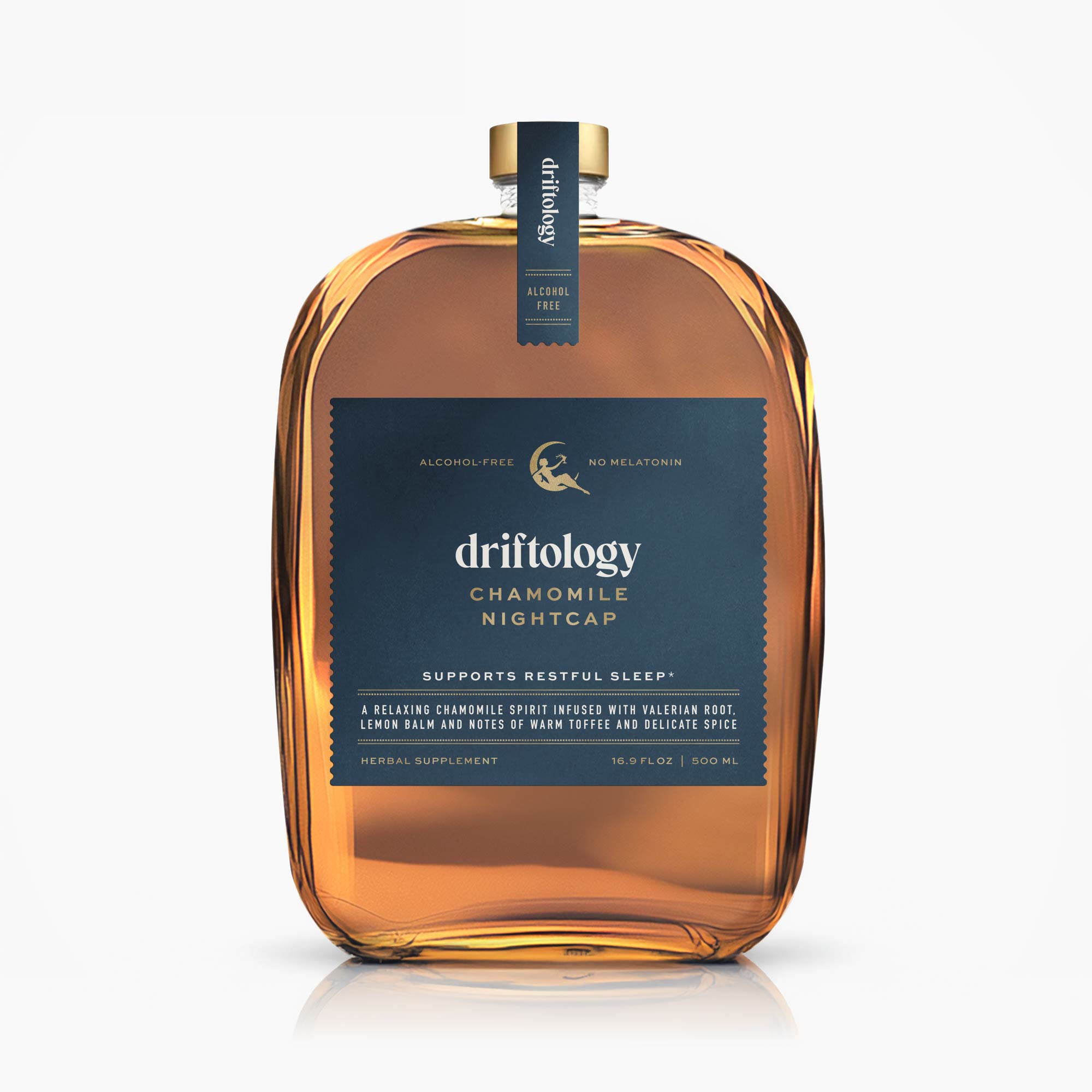 Bottle of Driftology Chamomile Nightcap on a white background